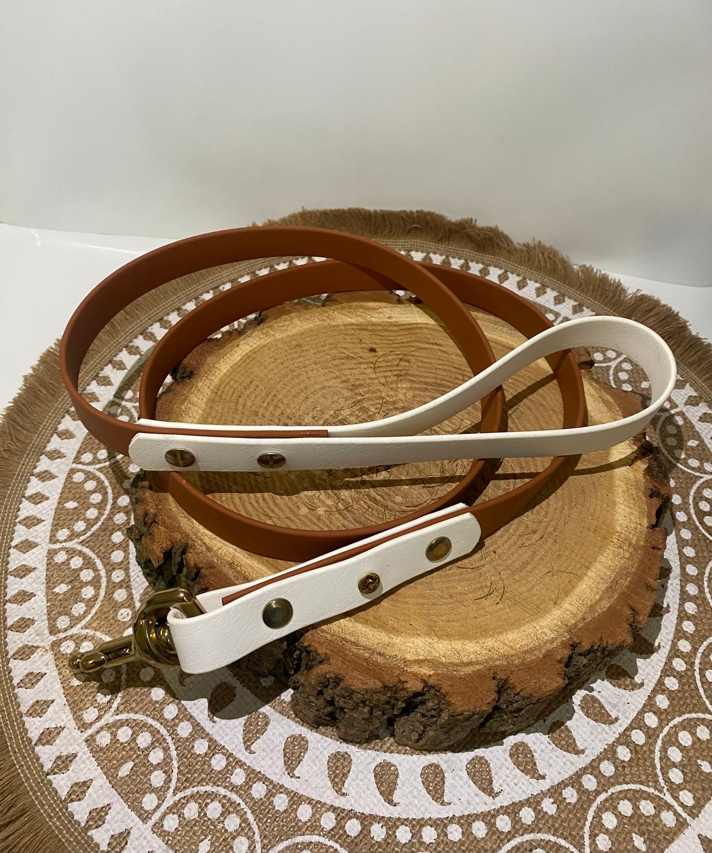 Laisse double couleurs strass